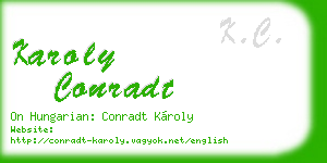 karoly conradt business card
